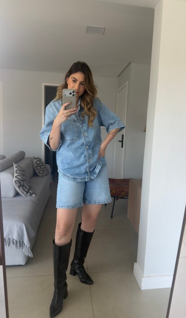 Camisa over jeans